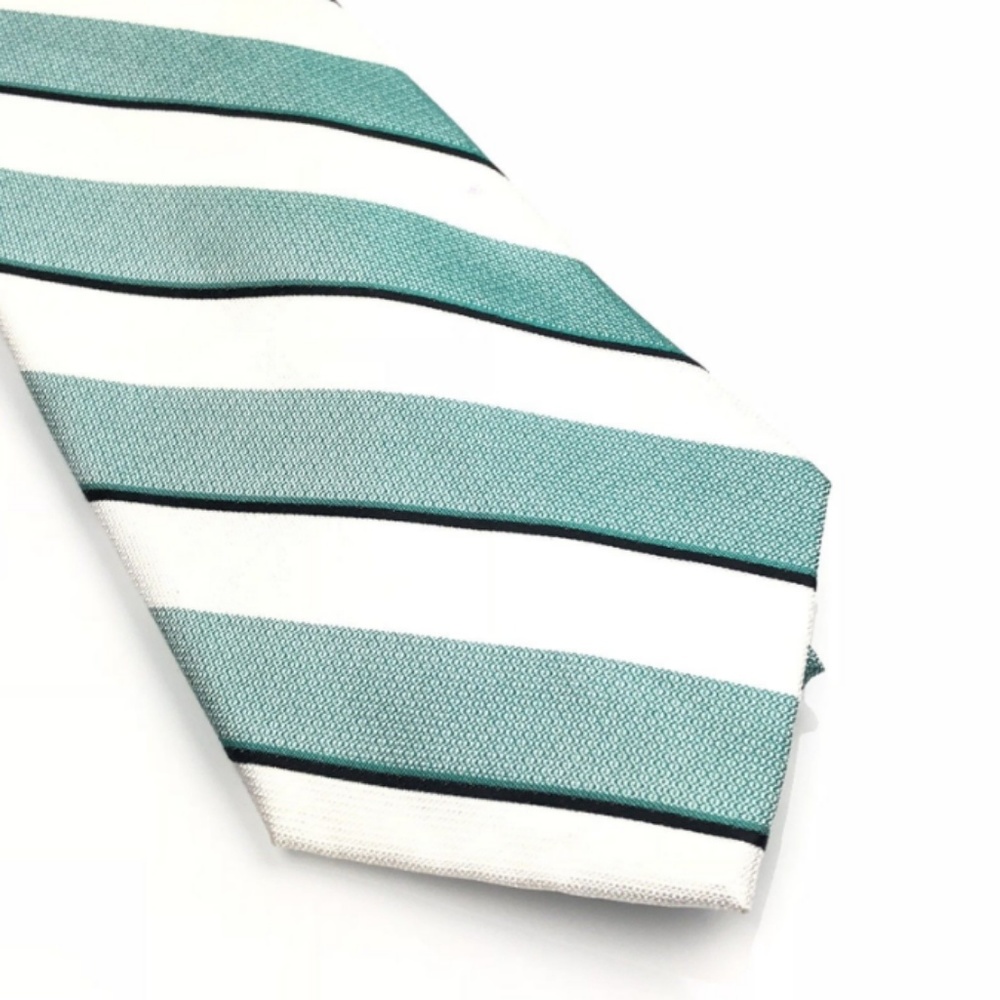 $125 CALVIN KLEIN Men's NECK TIE GREEN WHITE SLIM